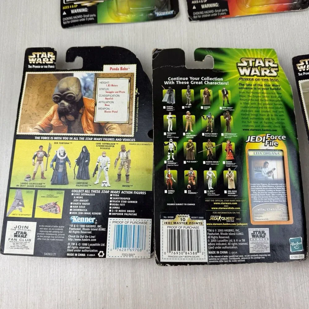 Star Wars Power Of The Force Jedi Action Figures Lot Yoda Ponda Leia Ackbar Moff
